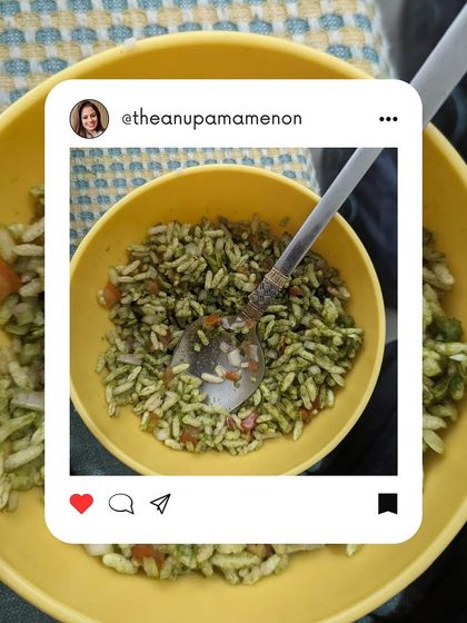 A bowl of bhel is a light and satisfying snack. Indian foods can be part of a healthy weight loss plan when prepared mindfully.