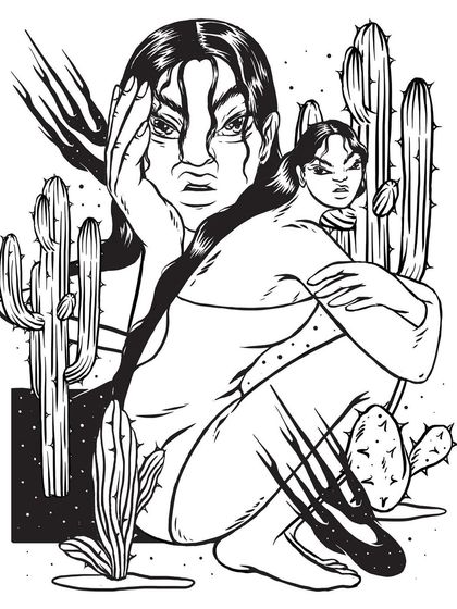 The ink version of the 'Anger' pattern patch.