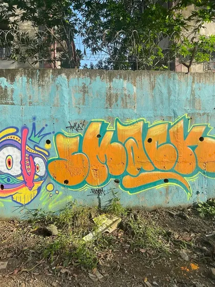 A quick, fun throw-up session. Sometimes it's not about a complex piece, but about the speed and style of a simple throwie.