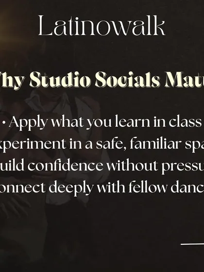 Why are studio socials important? They are a safe space to apply what you learn, build confidence without pressure, and connect with your fellow dancers.