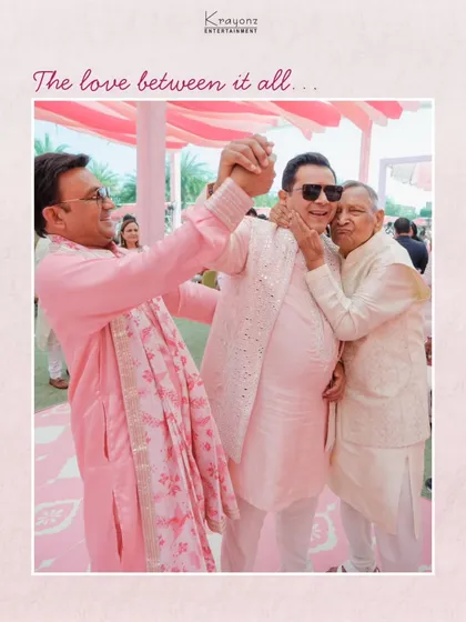 The love between it all. A heartwarming moment between family members at the Haldi ceremony, showcasing the bonds that are celebrated at a wedding.
