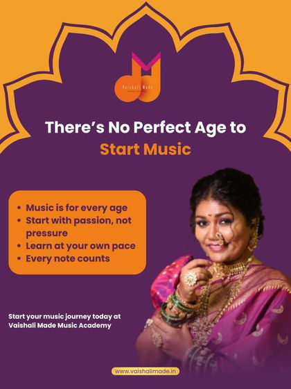 There's no perfect age to start music. Music is for everyone. The most important thing is to start with passion, not pressure, and learn at your own pace.