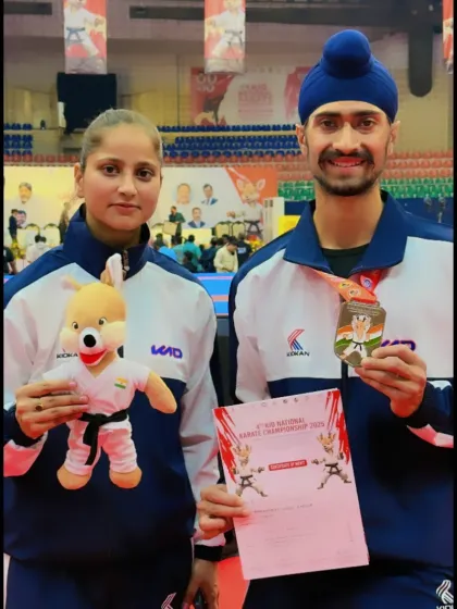 Posing with my teammate and our winnings after the Senior National 2025. Success is sweeter when shared with those who support you.