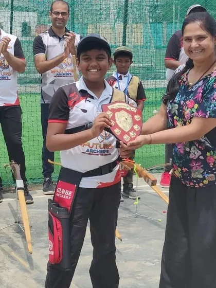 Another one of our students is presented with a shield, recognizing his skill and sportsmanship during the 2nd Inter Academy Competition.