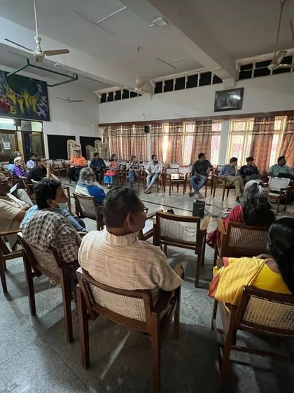 A wider view of the engaged audience at the Environmental Social Group workshop. Our participation ensures that the perspective of maternal and child health is included in broader conversations about creating a healthier, more inclusive city for everyone.