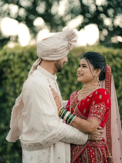 A candid moment of love and laughter. We encourage couples to interact naturally so we can capture their genuine smiles and affection.