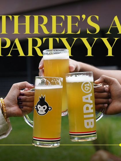 Three's a party, especially on International Beer Day! Cheers with our freshly brewed craft beers, served in signature mugs.