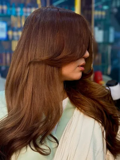 This shot captures the depth and richness of the chocolate brown color.