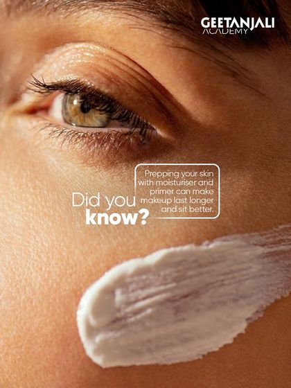 Did you know? Proper skin prep with moisturizer and primer is the most important step for long-lasting makeup. We cover these fundamentals in depth in our courses.