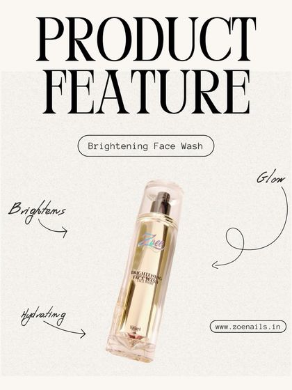 This product feature showcases my Brightening Face Wash, highlighting its ability to brighten, hydrate, and give your skin a beautiful glow with every use.