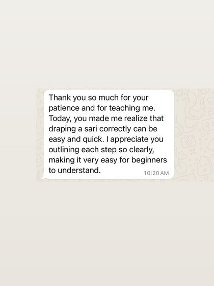 Shikha Agarwal - Personal Saree Draping Classes Words from My Wonderful Students photo 16