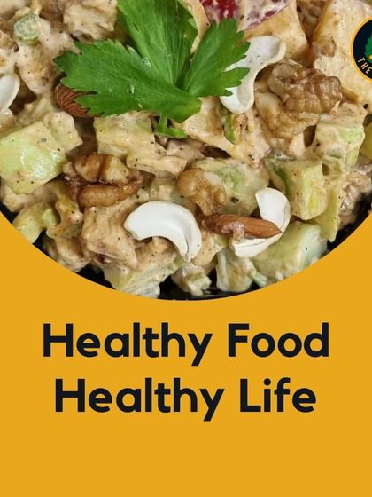 Healthy Food, Healthy Life. This close-up of my Chicken Waldorf Salad is a testament to how delicious and satisfying healthy eating can be.