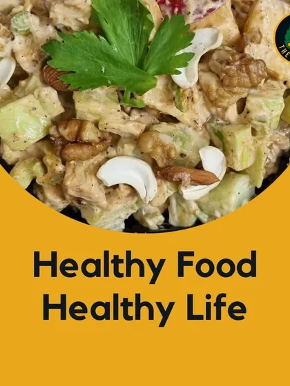 Healthy Food, Healthy Life. This close-up of my Chicken Waldorf Salad is a testament to how delicious and satisfying healthy eating can be.
