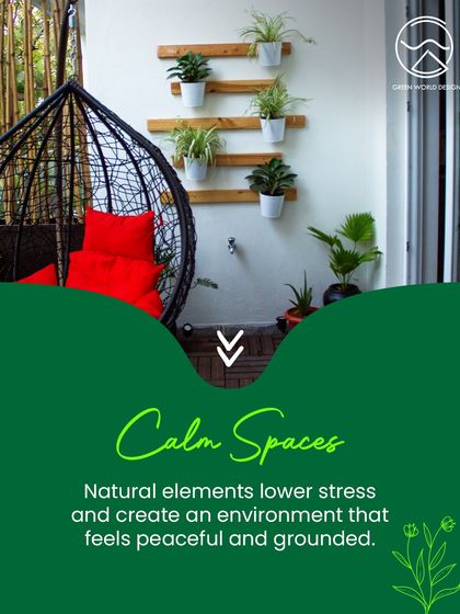 We use natural elements to create calm spaces. Biophilic design is proven to lower stress and create an environment that feels peaceful and grounded, which is essential in today's fast-paced world.