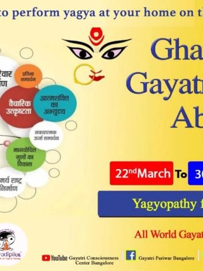 In association with Gayatri Pariwar, we organized a "Ghar Ghar Gayatri Yagya" campaign to bring the purifying practice of yagya to homes across Bengaluru.