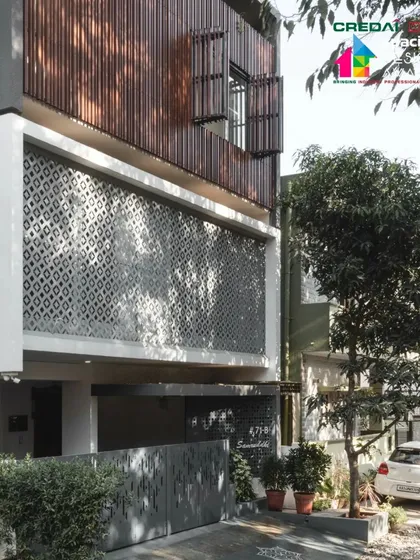 This view shows how the '10 x 10 Residence' fits within its neighborhood, offering a modern yet respectful addition to the urban fabric.