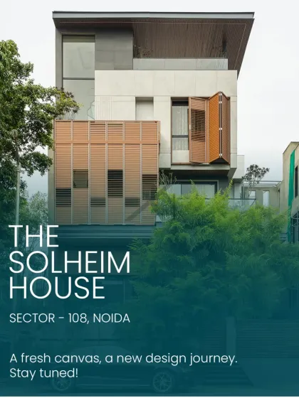 An early look at The Solheim House project. This image was our announcement of a new design journey, showcasing the initial form and material palette.