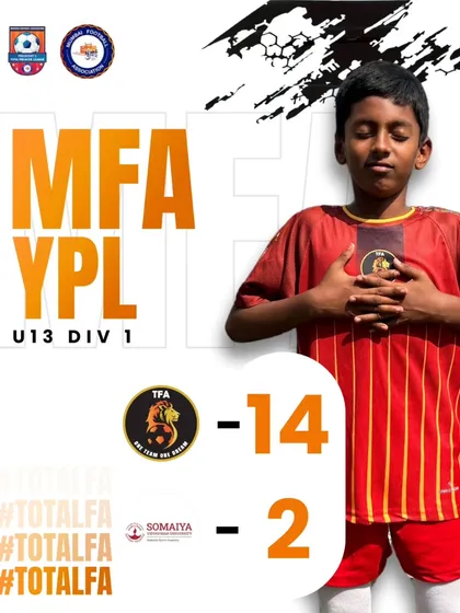 An incredible 14-2 victory for our U13 team, showcasing their attacking power.