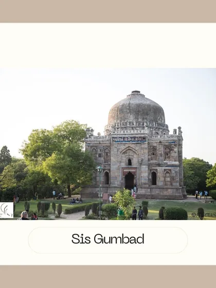 The Sis Gumbad, or 'Glass Dome', in Lodi Garden, so named for the blue glazed tiles that once adorned it. The identity of the person buried inside remains a mystery.