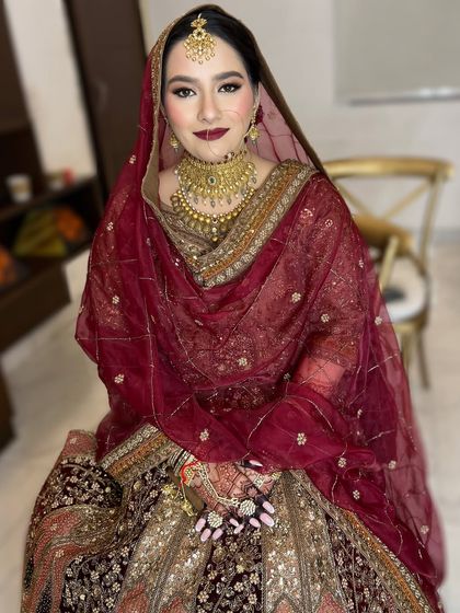 My beautiful bride Sadaf, looking absolutely regal in her traditional wedding attire.