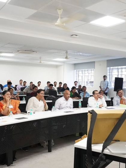 An audience of educators and stakeholders listens to a presentation at the Param Science seminar. We enjoy sharing our insights and learning from others in the field.