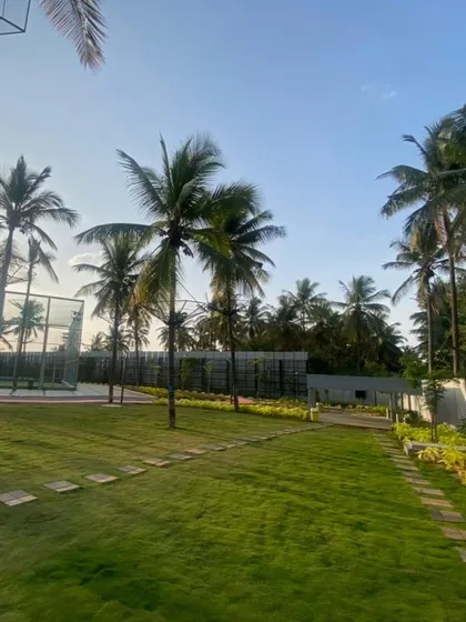 An identical image of the finished green space at VTS.