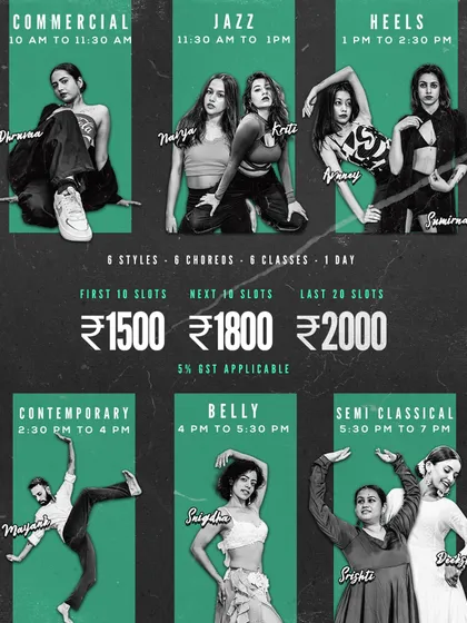 The full schedule and pricing details for our Intensive. We can't wait to dance with you.