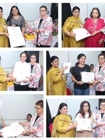 A collage of happy graduates receiving their internationally accredited certificates. This is the proud moment where their hard work and dedication is officially recognized.