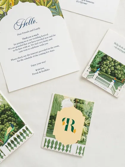 A closer look at the welcome note and pocket-sized help desk cards. These small, thoughtful details ensure that guests feel cared for and have all the information they need.