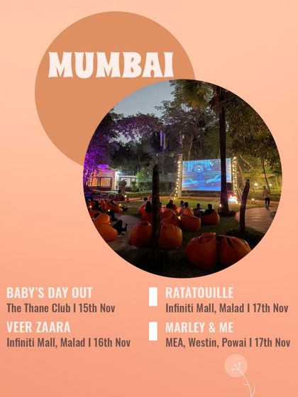 Mumbai's weekend movie list, featuring family fun with 'Baby's Day Out' and 'Ratatouille', and the epic romance 'Veer Zaara'.
