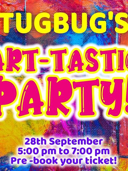 Another promotional graphic for the Art-tastic Party.