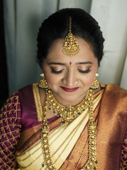 Veena Pujari - Bridal Makeup and Hairstyling South Indian Muhoortham Brides photo 8