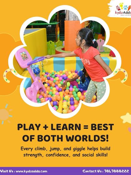 Play plus learn equals the best of both worlds. Here, every jump into the ball pit and every shot at the hoop helps build strength, confidence, and social skills.
