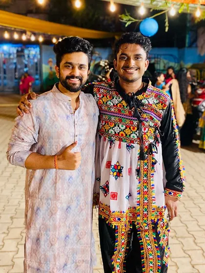 At the "Dandiya for a Cause" event. I enjoy being part of the festivities, both on and off the console.