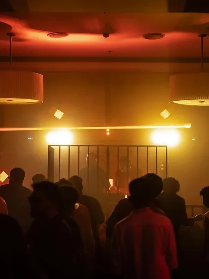 The unique architecture of our ballroom, with its modern light fixtures, adds to the ambiance of our DJ nights. The space itself becomes part of the experience.