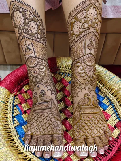 Raju Mehendi - Bridal Mehendi Complete the Look: Bridal Feet Designs photo 11