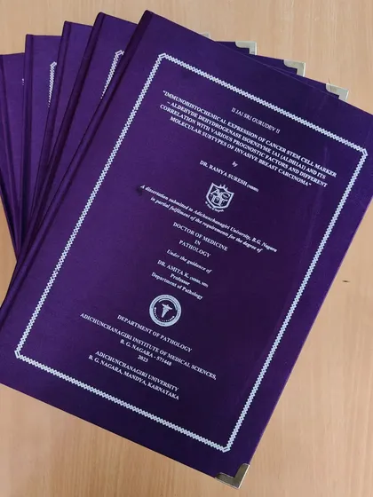 The culmination of three years of intense study. This is my MD thesis in Pathology. Achieving this milestone while continuing my dance journey taught me invaluable lessons in time management and perseverance.