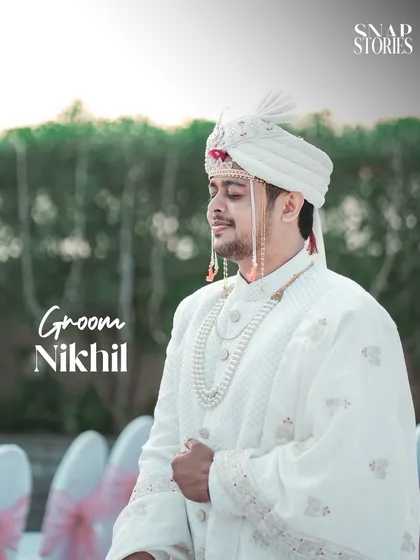A calm and composed portrait of the groom before the ceremony begins. We capture the quiet moments of anticipation for the groom as well.