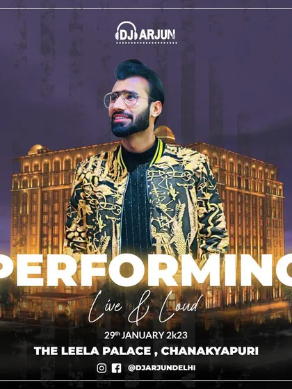 A performance at the prestigious Leela Palace in Chanakyapuri, New Delhi. I am a regular DJ at some of the top 5-star hotels in the country.