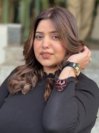 A beautiful cool brown balayage. This look was created using Wella Blondorplex for lightening and Koleston Perfect for toning, resulting in a sophisticated and modern brunette style.