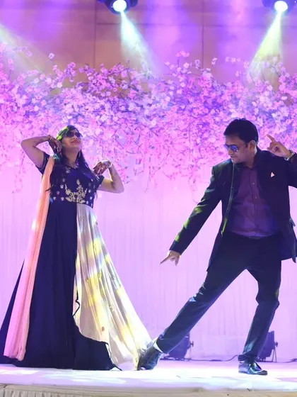 This couple brought all the energy to their sangeet performance. We work with you to choose songs and create moves that match your personality perfectly.