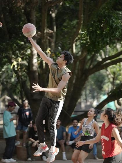 A game of basketball to wrap up the fun at Spectra 2024. We love to move, both on and off the dance floor.