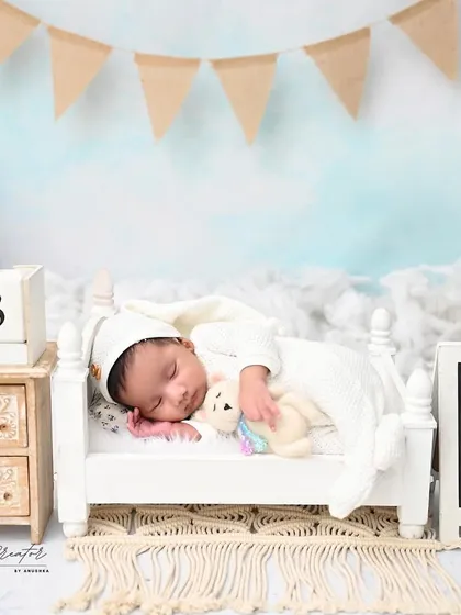 Announcing little prince Pransh. This personalized setup with date blocks and a name board is a wonderful way to commemorate the day your baby arrived.