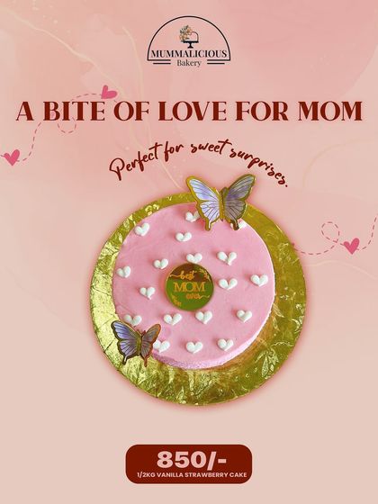 A bite of love for Mom. This pretty pink Mother's Day cake with edible butterflies is a sweet and simple way to show her how much you care.