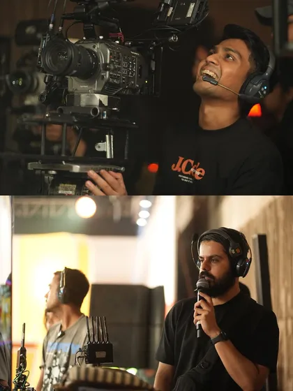 We are trusted by top production houses like Dharma 2.0 for their most important projects. Here is a look at our team on the set of a CRED commercial with Karan Johar, managing the on-set audio to ensure every piece of dialogue was captured perfectly amidst a busy production environment.