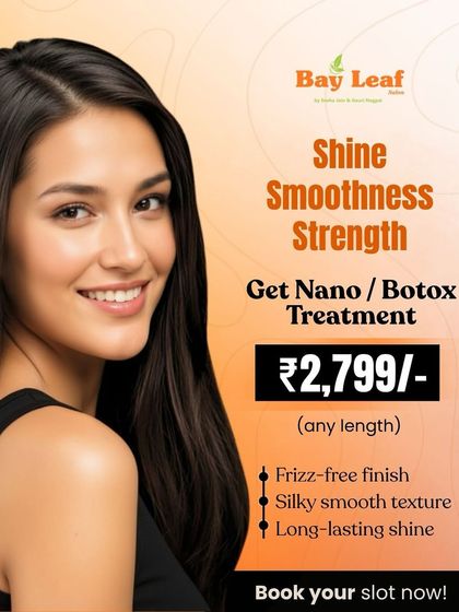 Shine, smoothness, and strength are the three pillars of great hair. This offer combines my Nano and Botox treatments to deliver a frizz-free finish, silky texture, and long-lasting shine.