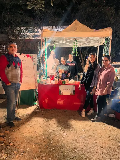 My family visiting our stall at the Sunder Nursery Christmas market. Their support means the world to me and is the reason I can do what I love.