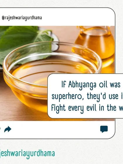 It's wonderful when clients feel the profound effects of my treatments. The sentiment that Abhyanga oil could "fight every evil" speaks to its powerful ability to heal and restore balance on so many levels.