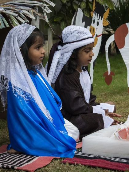 Beautiful photographs from our outdoor Christmas nativity play, capturing the children in their roles as they bring the story to life.