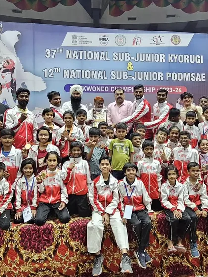 Our team representing Maharashtra at the Sub Junior National Championship. It's an honor to see my students Asit and Yohansh reach this level. We are a family that supports each other on the biggest stages.